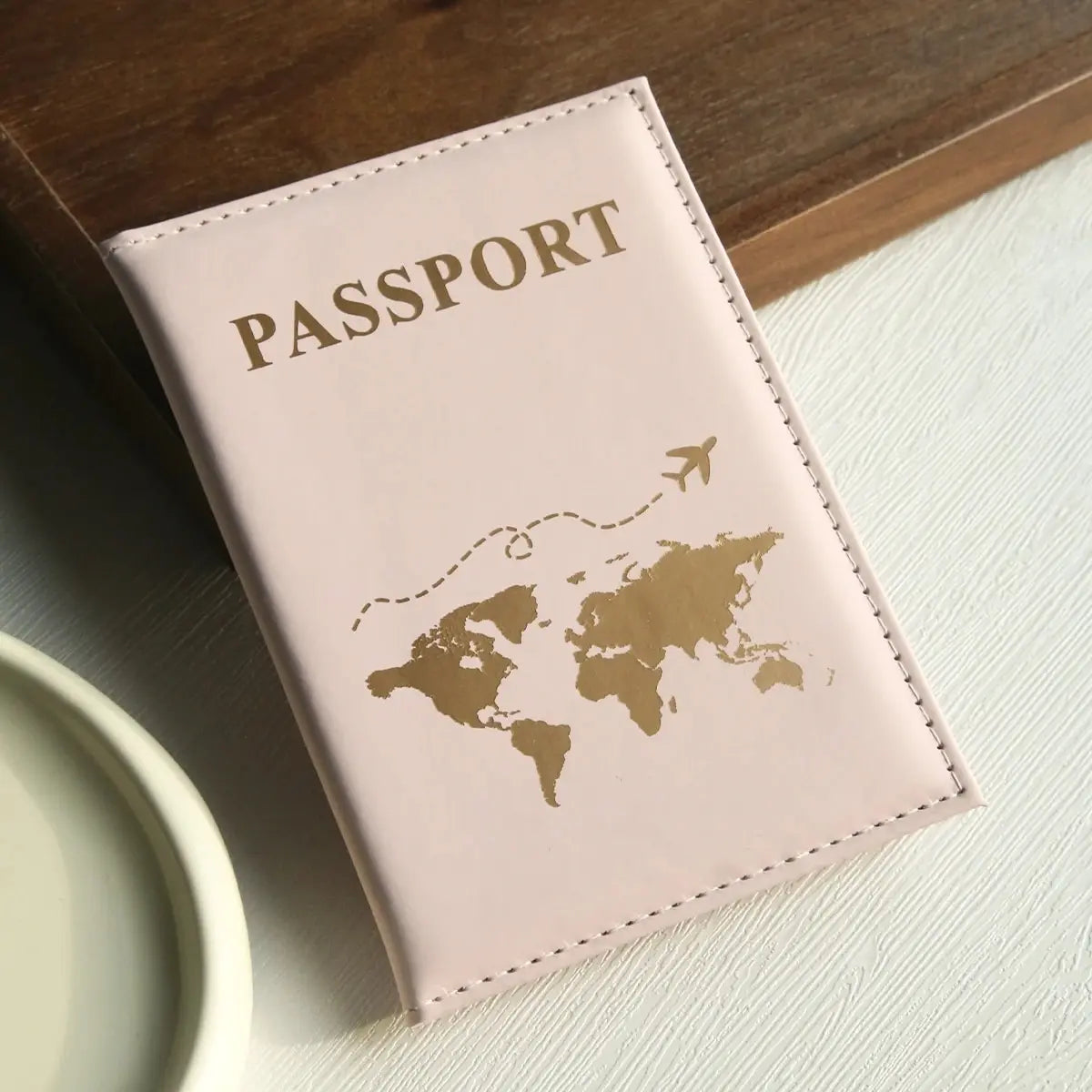 World Map Passport Cover Passport Holder Organizer Protective Card Case ID Document Passport Wallet Credit Card Holder