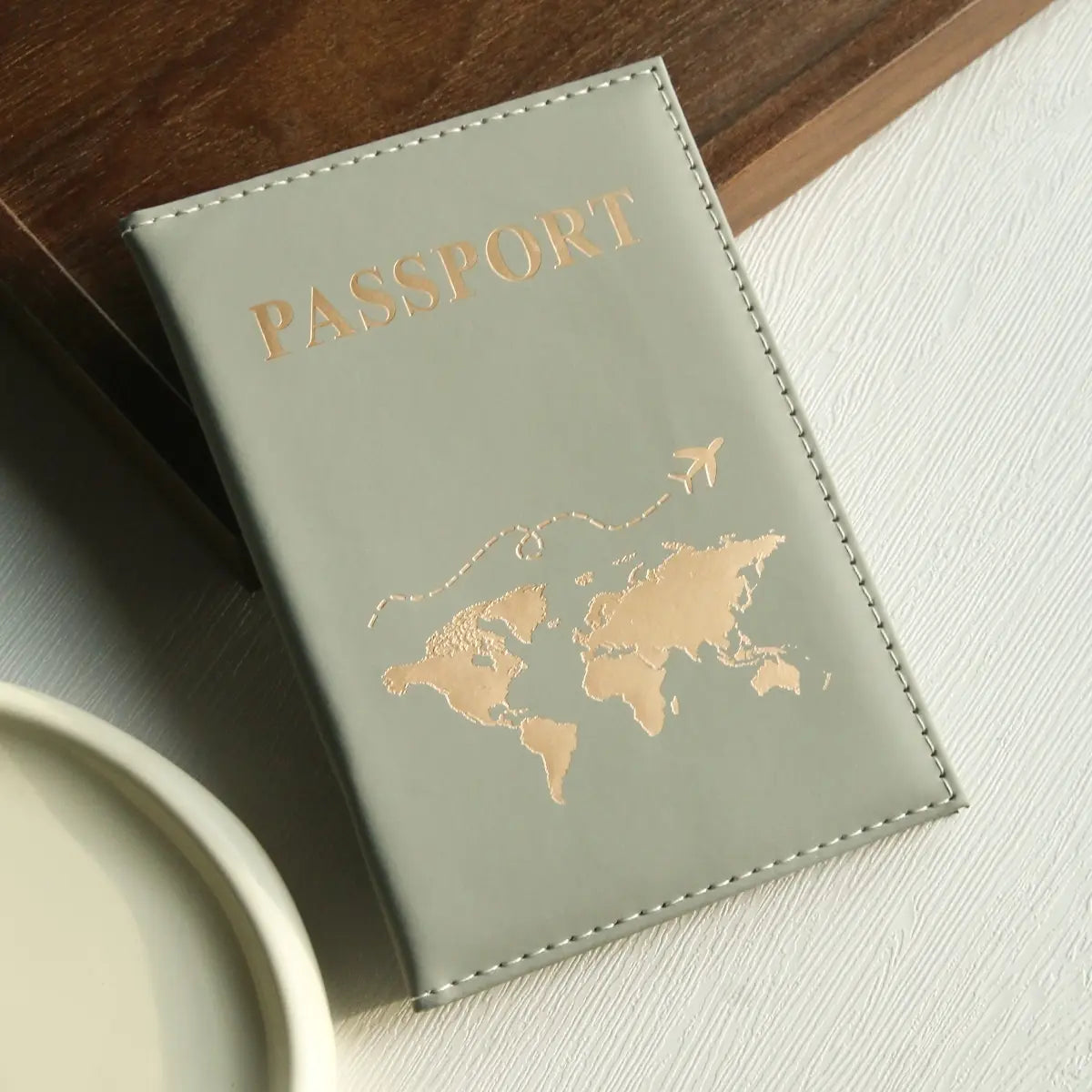 World Map Passport Cover Passport Holder Organizer Protective Card Case ID Document Passport Wallet Credit Card Holder