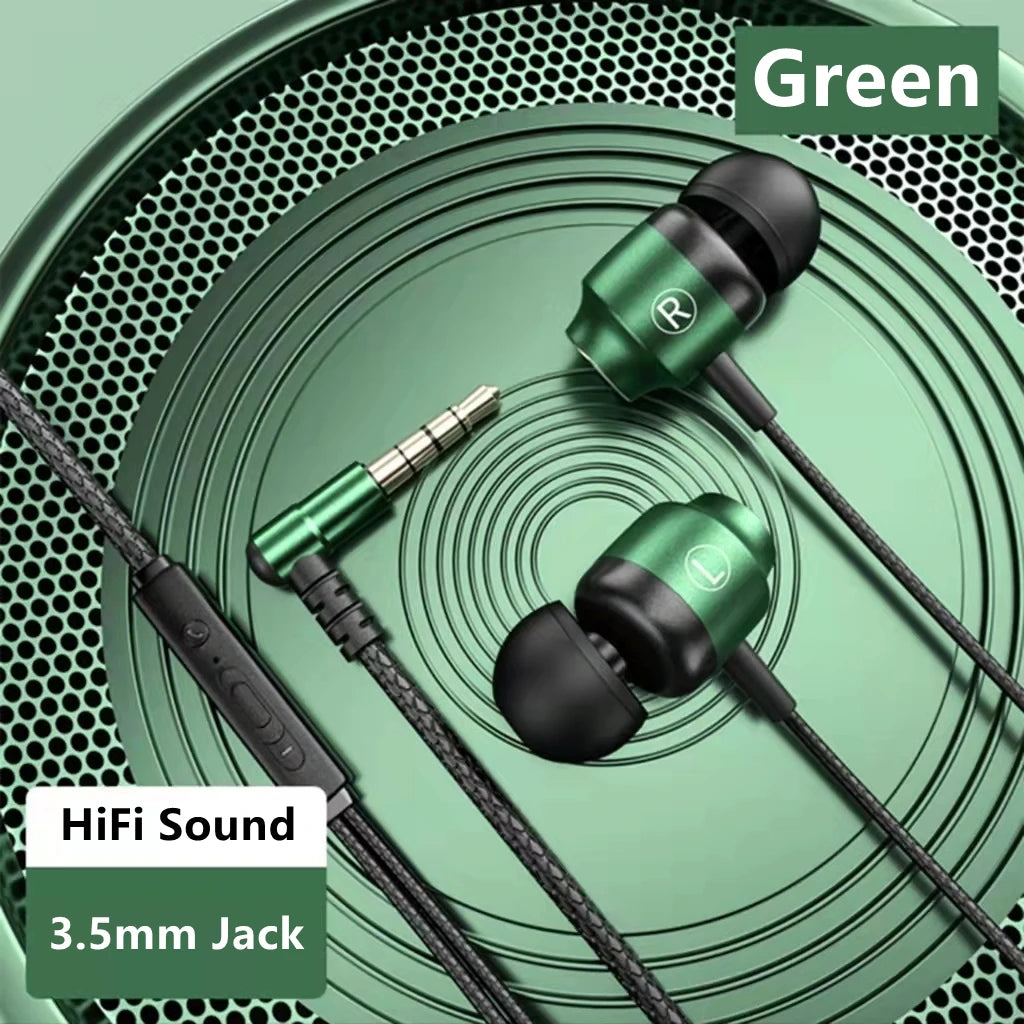 Gamer Wired Headphones Gaming Wired Earphone Metal HiFi Bass Stereo 3.5mm Earphone Earbud For Phone Computer Mic L Jack Magnetic