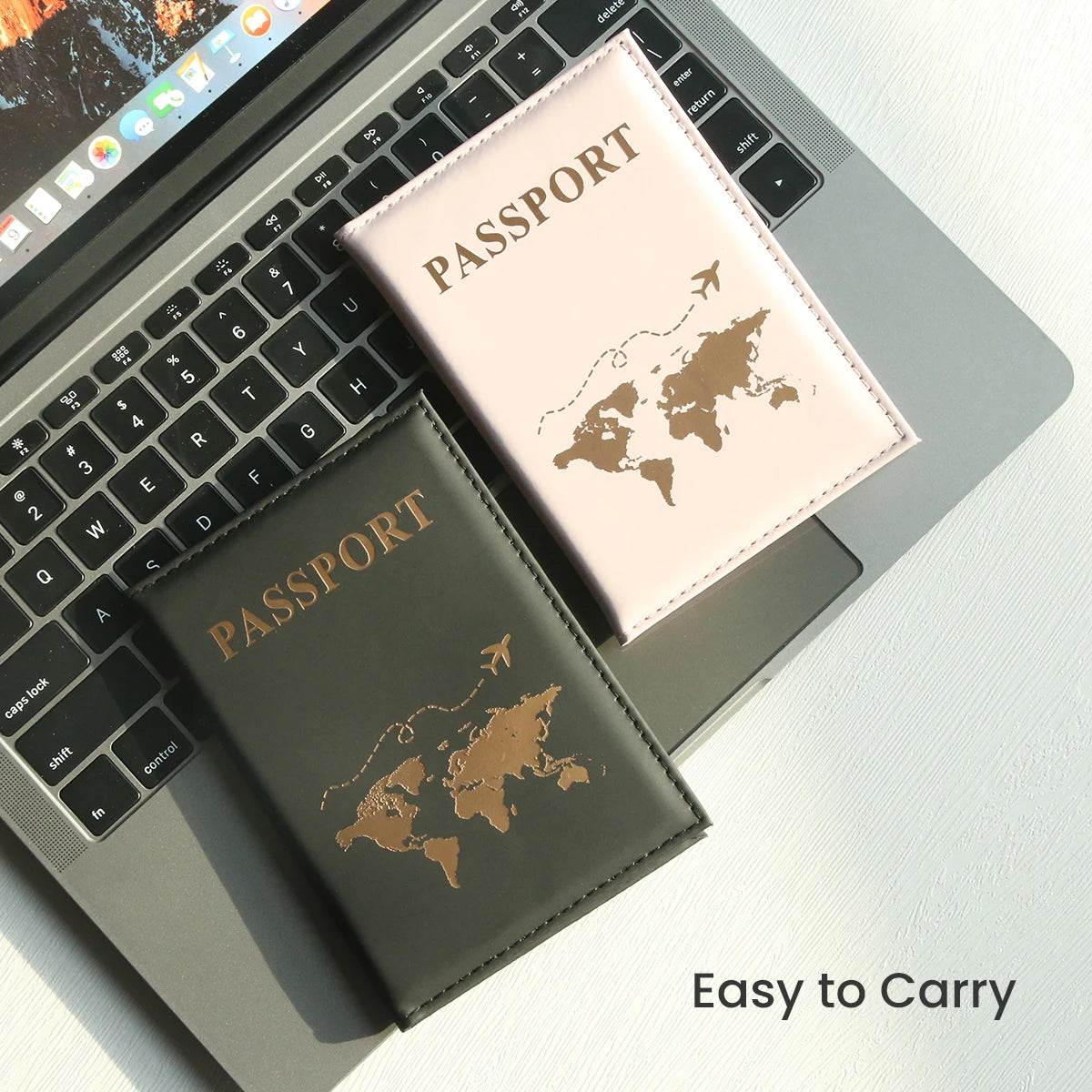 World Map Passport Cover Passport Holder Organizer Protective Card Case ID Document Passport Wallet Credit Card Holder