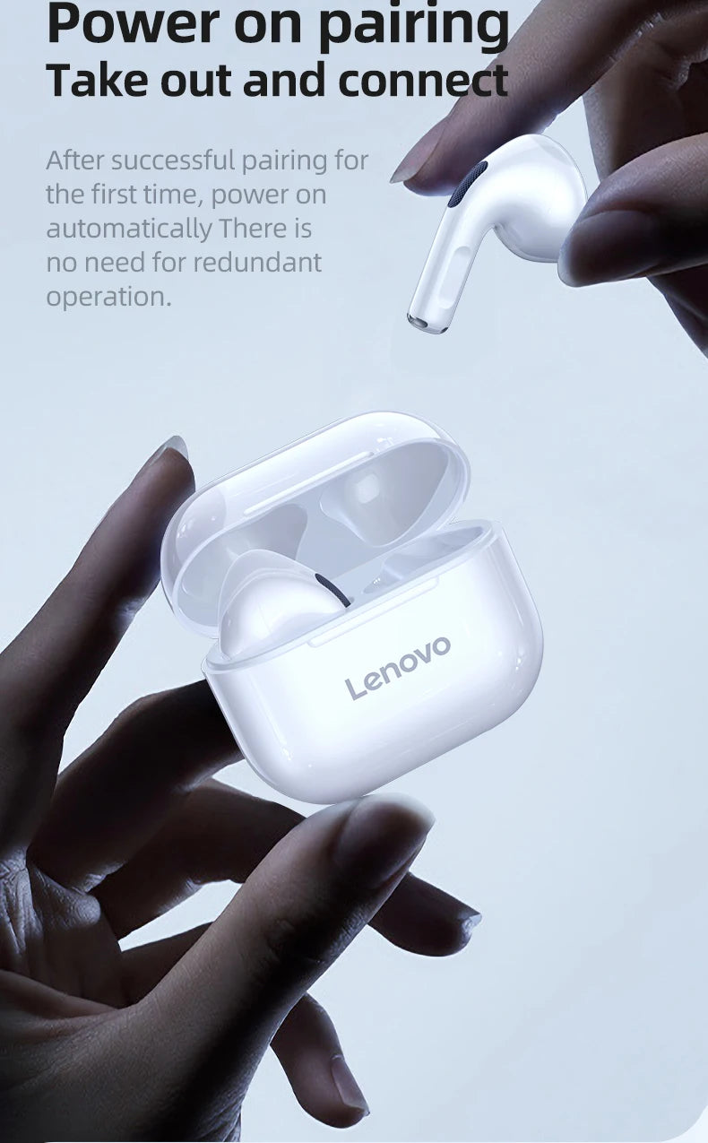 Lenovo LP40 Wireless Bluetooth Earphones TWS Touch Control Headset Gaming Headphones HD Call with Mic Earbuds 2025 New Choice