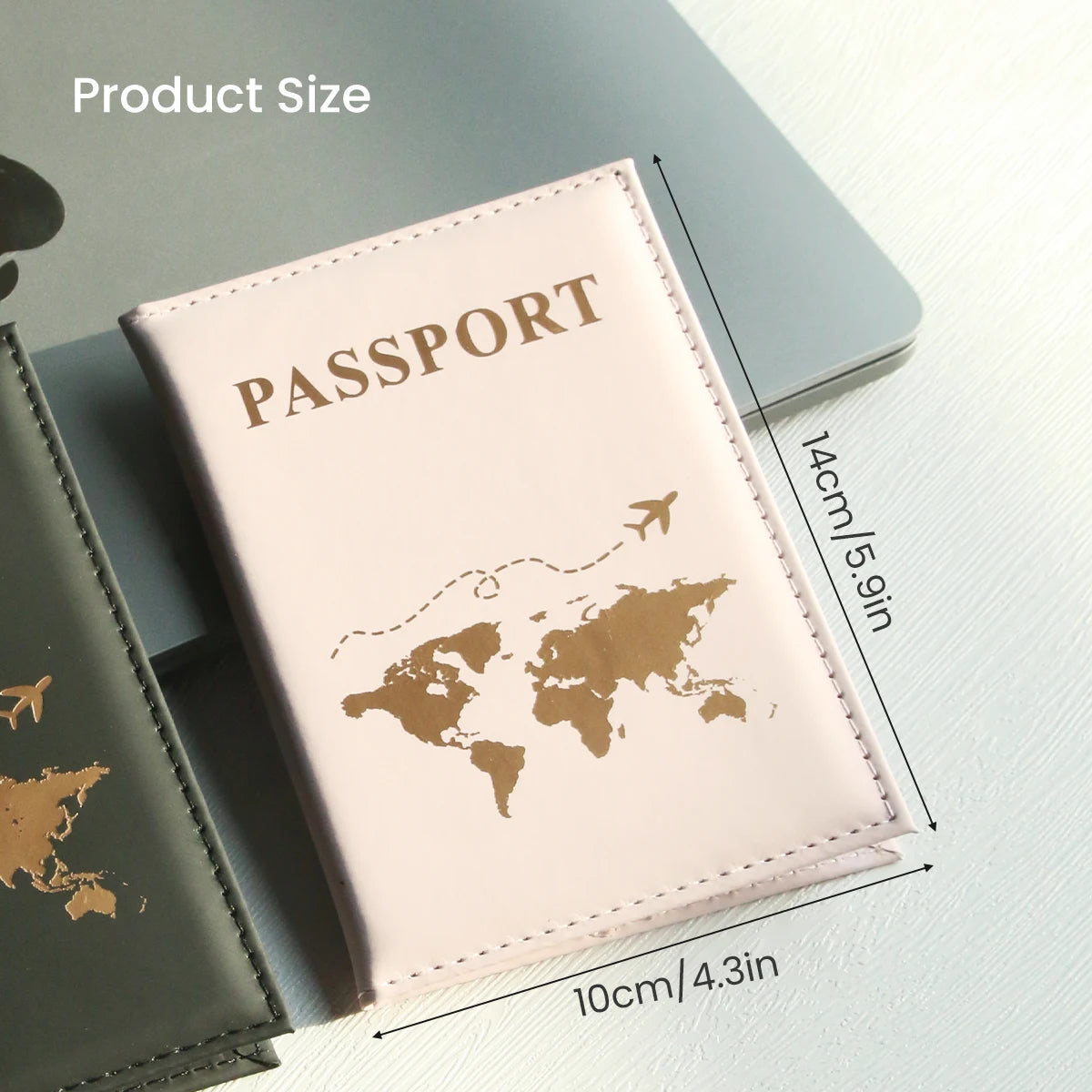 World Map Passport Cover Passport Holder Organizer Protective Card Case ID Document Passport Wallet Credit Card Holder