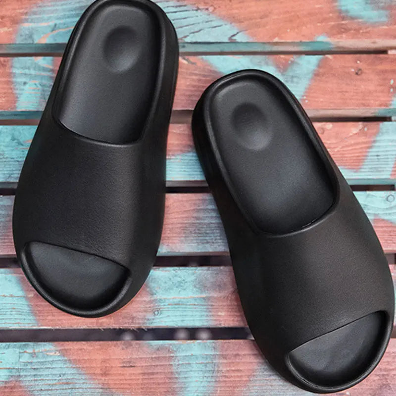 Cloud Slippers Soft Sole Sandals Non-Slips Bedroom Slides Male Cozy Home Shoes Soft Sole Beach Slides